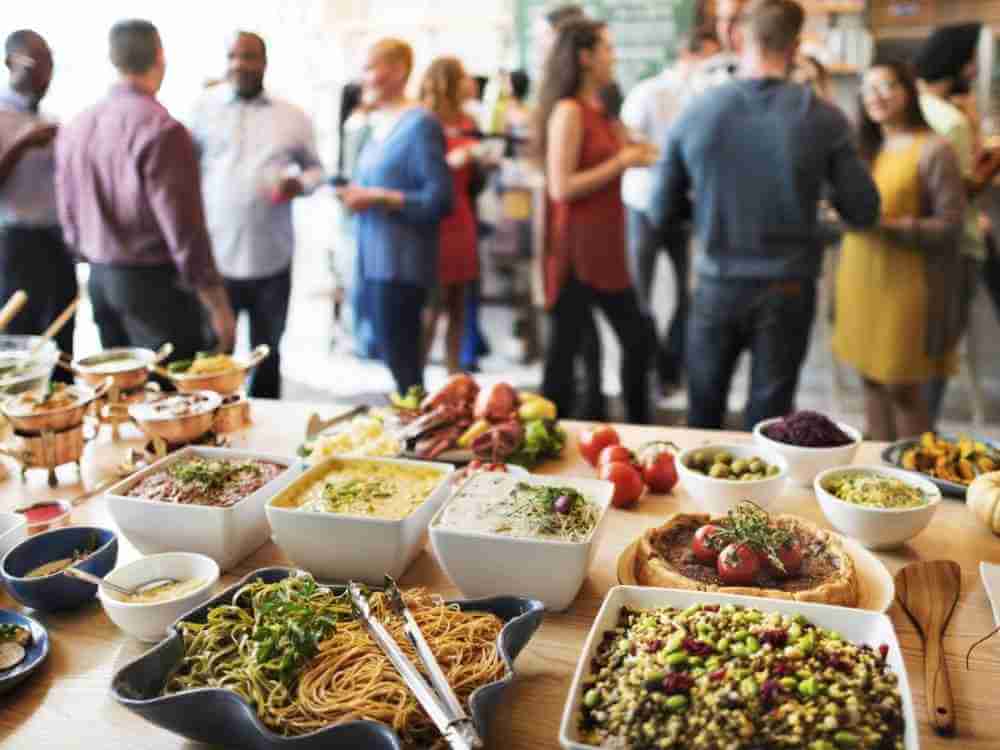 a table full of food 